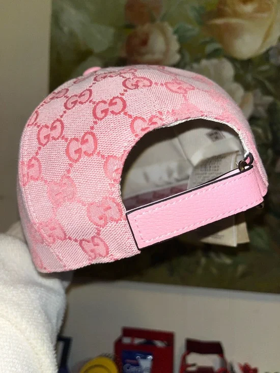 Gucci Pink GG Jacquard Baseball Cap - Picture 5 of 6
